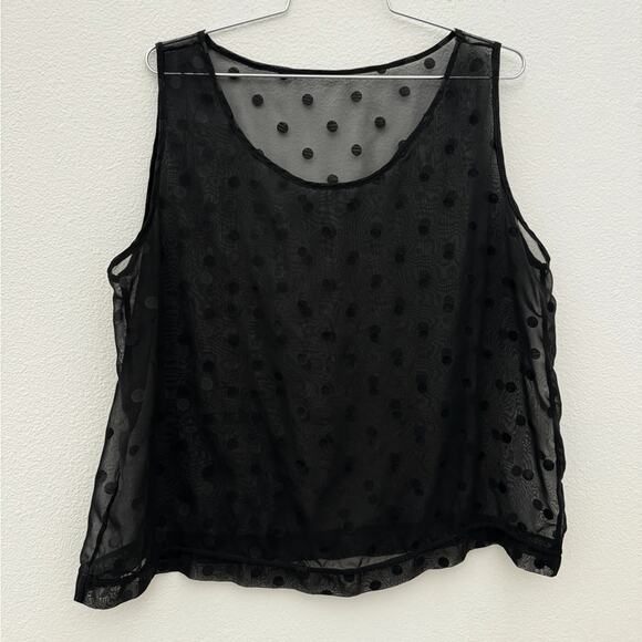 VTG American Apparel sheer polkadot shirt - Picture 1 of 3